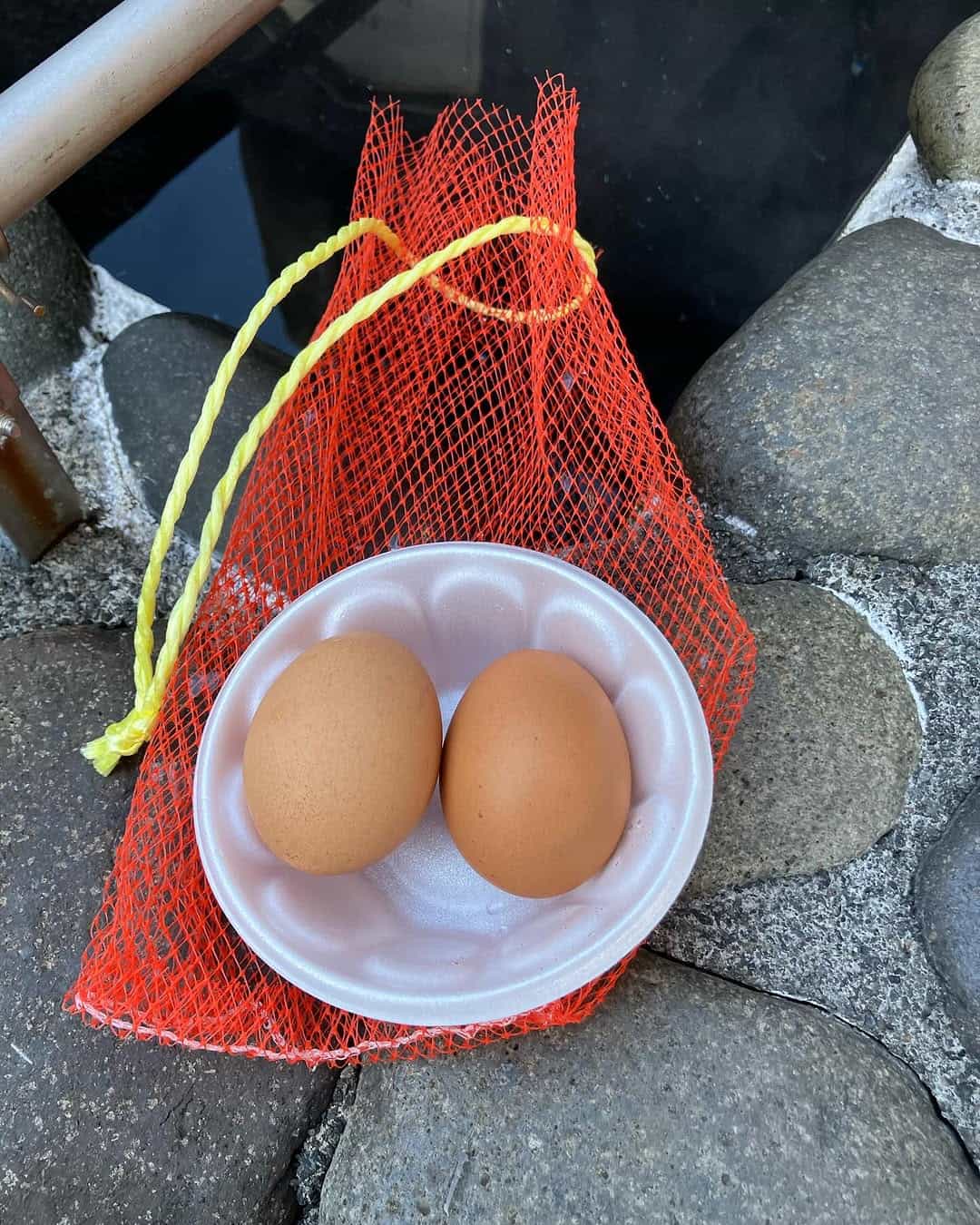 温泉卵作成体験
